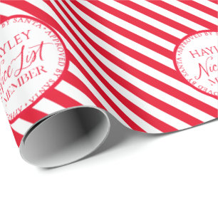 Red Nice List Lid goedgekeurd door Santa Christmas Cadeaupapier