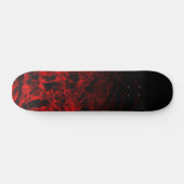 Red Nite black gradient polygon swirl personalize Skateboard (Horizontaal)