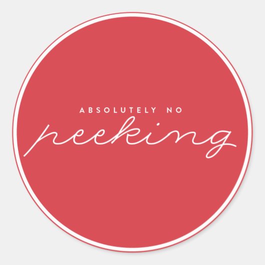 Red No Peking Kerst sticker (Voorkant)