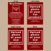 Red | Noël | Business | Carte double pour fêtes an