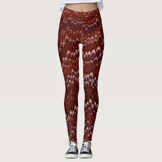 Red Nonpareil Marbled Leggings (Devant)