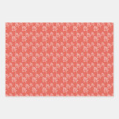 Red Nordic Folk Art Inpakpapier Vel (Voorkant 3)