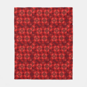 Red Nordic Star Christmas Bright Fleece Deken