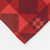 Red Nordic Star Christmas Bright Fleece Deken (Hoek)