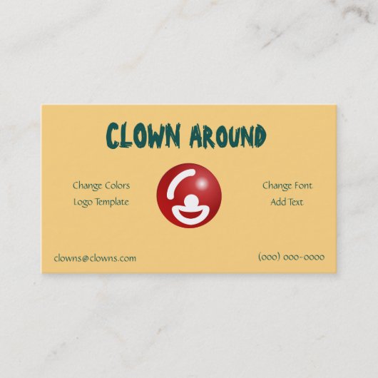Red Nose Comedy Logos Sjabloon Visitekaartje (Voorkant)