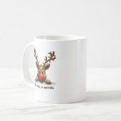 🦌 Red Nose, Full Cup – Holiday Mug Magic ☕✨ (Devant gauche)