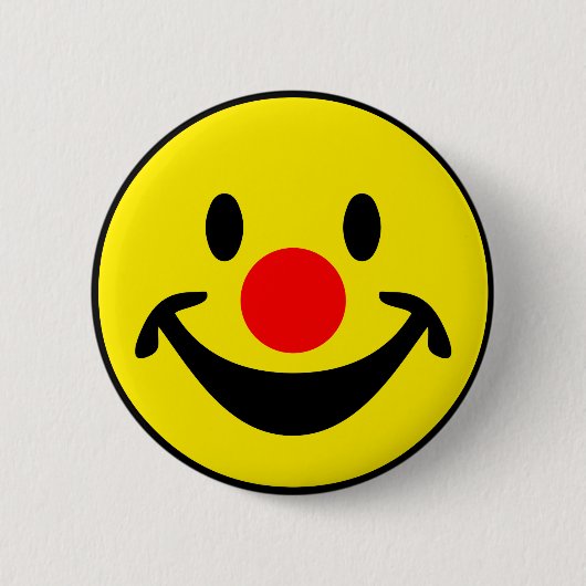 Red Nose - geel + uw ideeën Ronde Button 5,7 Cm (Voorkant)