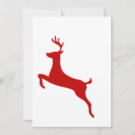 Red Nose Reindeer Christmas Folded Greeting Card Kaart