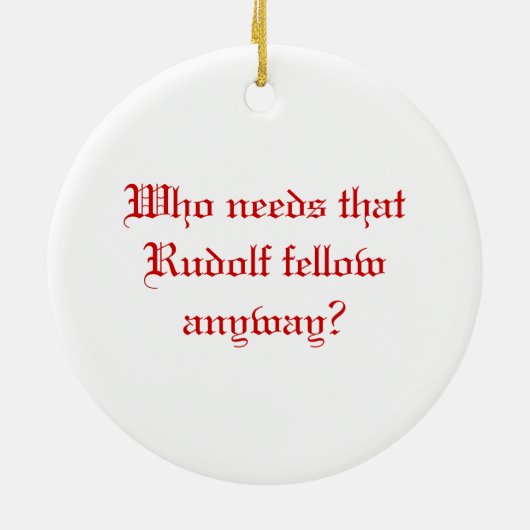 Red Nosed Jackalope Ornament (Achterkant)