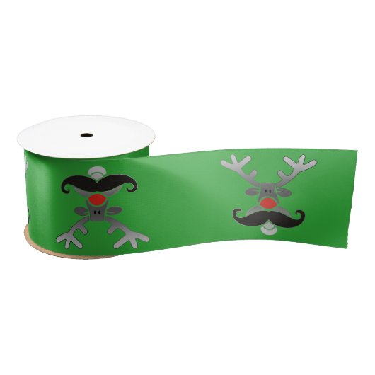 Red Nosed Rudolph met Mustache + jouw idee Lint (Spoel)