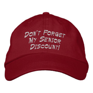 Red N'oubliez pas mon rabais senior! Casquettes