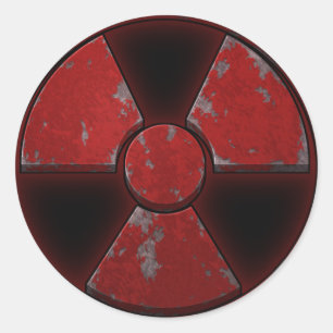 Red Nuke Ronde Sticker