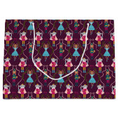 Red Nutcracker Animals Pattern Groot Cadeauzakje (Voorkant)