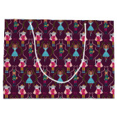 Red Nutcracker Animals Pattern Groot Cadeauzakje (Achterkant)