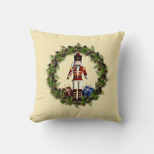 Red Nutcracker Wreater kerstSierkussen Kussen (Voorkant)