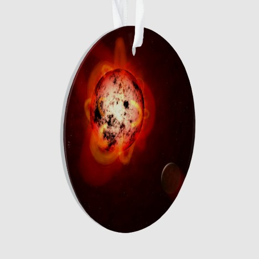 Red Nwarf Star Orbité Par Une Hypothétique Exoplan (devant)