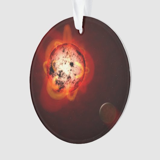 Red Nwarf Star Orbité Par Une Hypothétique Exoplan (devant)