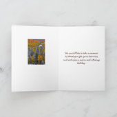 Red Oak Feuilles et Word Art carte d'action de grâ (Intérieur)