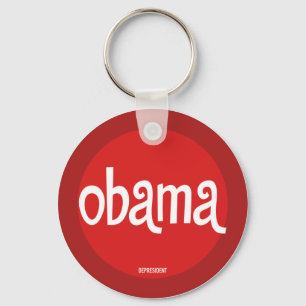 Red Obama for Peace Sleutelhanger