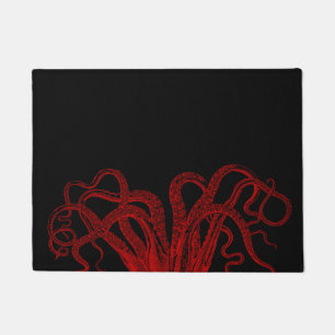 Red  Octopus Tentacles Illustratie Deurmat