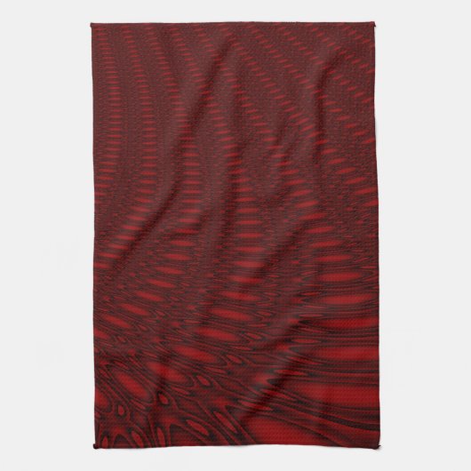 Red Octopus Tentacles Kitchen Towel Theedoek (Verticaal)