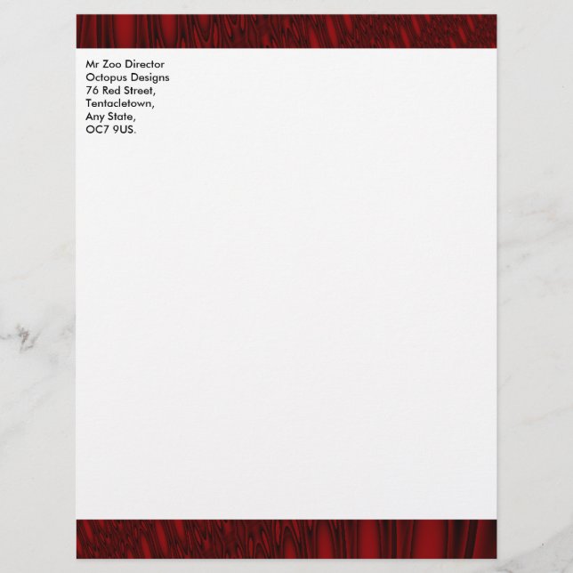 Red Octopus Tentacles  Letterhead Custom Briefhoofd (Voorkant)