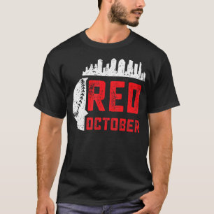 Red Oktober Philadelphia Honkbal Retro Sky T-shirt
