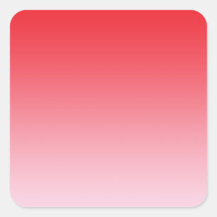 Red Ombre Vierkante Sticker