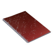 Red Ombre w Grey Specks Notebook Stylish Journal (Côté Droit)