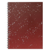 Red Ombre w Grey Specks Notebook Stylish Journal (Devant)