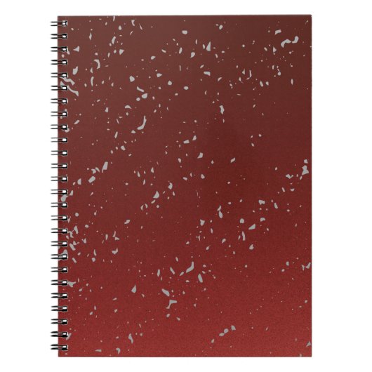 Red Ombre w Grey Specks Notebook Stylish Journal (Devant)