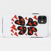 Red on Black Hearts Case-Mate iPhone Case (Achterkant (horizontaal))
