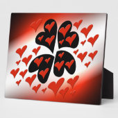 Red on Black Hearts Fotoplaat (Zijkant)