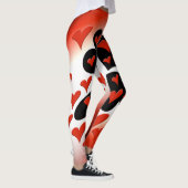 Red on Black Hearts Leggings (Rechts)