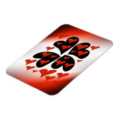 Red on Black Hearts Magneet (Linkerzijde)
