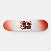 Red on Black Hearts Skateboard (Horz)