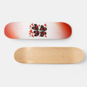 Red on Black Hearts Skateboard (Horz)