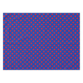 Red On Blue Polka Dots Pattern Design Tafelkleed (Voorkant (Horizontaal))