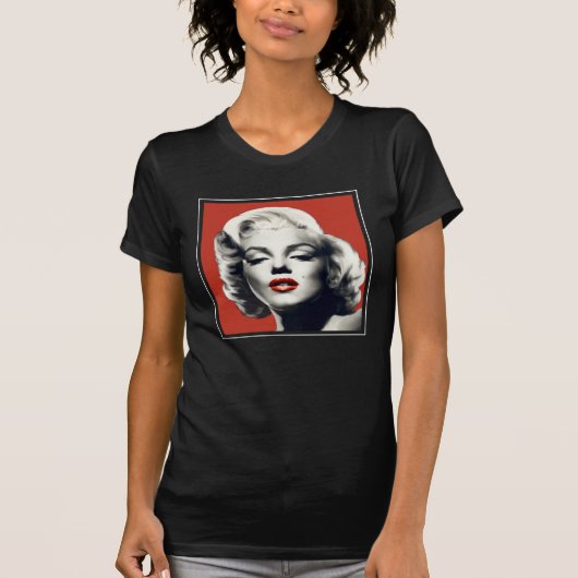 Red on Red Lips Marilyn T-shirt (Voorkant)