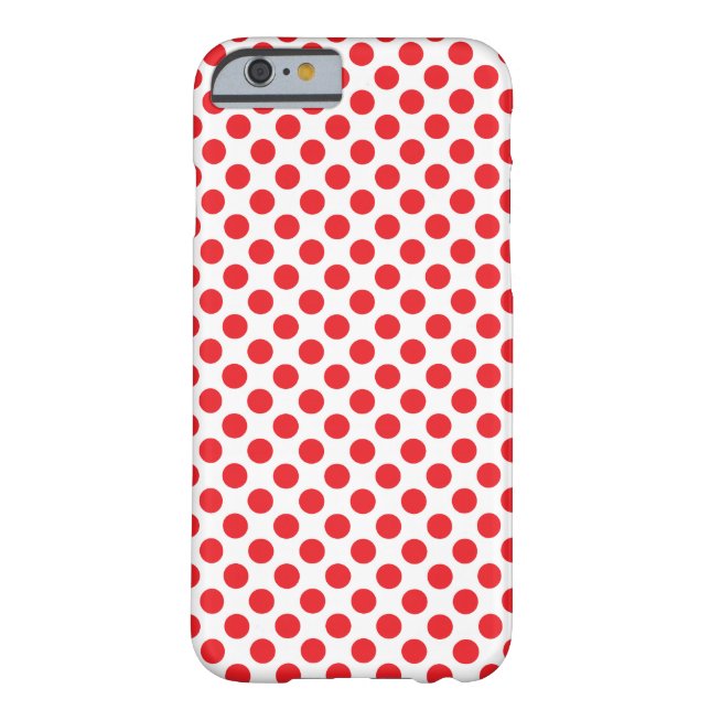 Red on White Polka Dot Case-Mate iPhone Case (Achterkant)
