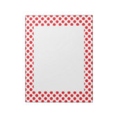 Red on White Polka Dot Notitieblok (Gedraaid)