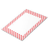 Red on White Polka Dot Notitieblok (Schuin)