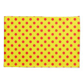 Red On Yellow Polka Dots Pattern Design Kussensloop (Achterkant)