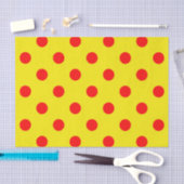 Red On Yellow Polka Dots Pattern Design  Tissuepapier (Craft)
