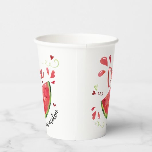 Red One in een Melon First Birthday Party Papieren Bekers (Rechts)