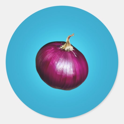 Red Onion Ronde Sticker (Voorkant)