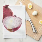 'Red Onions' keukenhanddoek (Quarter Fold)
