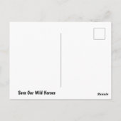 Red onze campagne voor wilde paarden briefkaart (Achterkant)
