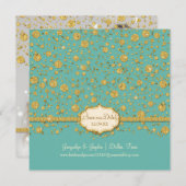Red onze datum Gold Leaf Glitter Confetti Polka Do Save The Date (Voorkant / Achterkant)