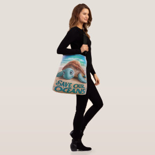Red onze oceanen Bescherming van oceanen en zeeën Crossbody Tas